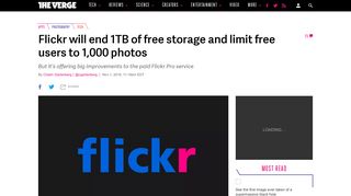 Flickr will end 1TB of free storage and limit free users to 1,000 photos ...