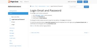 Login Email and Password | Flight Circle