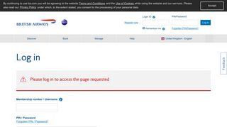 British Airways - Login