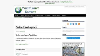 Online travel agency - The Flight Expert