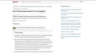 How to become an IRCTC travel agent - Quora