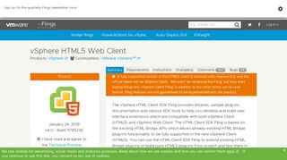vSphere HTML5 Web Client Fling - VMware Labs