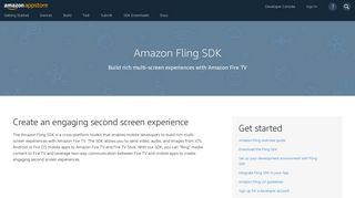 Amazon Fling SDK | App Casting | Amazon Developer Portal