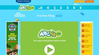 Fraction Fling | ABCya!