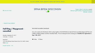Fall Fling / Playground - cancelled — Spina Bifida Wisconsin