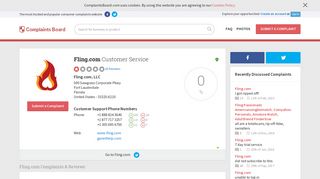 Fling.com Customer Service, Complaints and Reviews