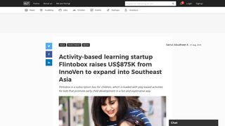 Activity-based learning startup Flintobox raises US$875K from ... - e27
