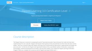 View Course - Flipped Learning Certification Level - I