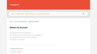 Flipagram | Delete my Account