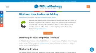 FlipComp User Reviews & Pricing - Fit Small Business