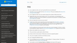 FAQ — Developer API v3.0 documentation - Seller Flipkart