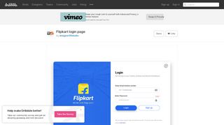 Flipkart login page by designer99studio | Dribbble | Dribbble