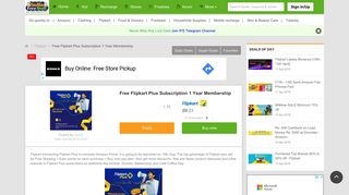 Free Flipkart Plus Subscription 1 Year Membership - IndiaFreeStuff