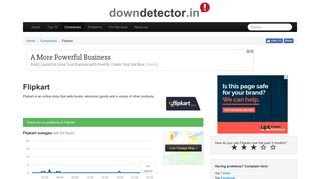 Flipkart down? Current problems, status and outages. | Downdetector