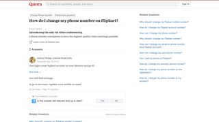 How to change my phone number on Flipkart - Quora