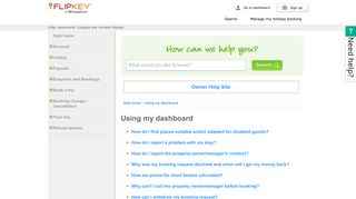 Using my dashboard - Frequently Asked Questions | Flipkey