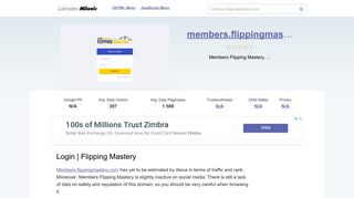 Members.flippingmastery.com website. Login | Flipping Mastery.