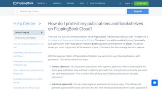 How do I protect my publications and bookshelves on FlippingBook ...