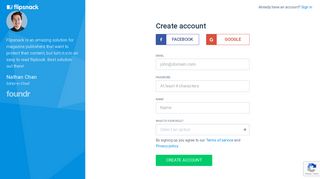 Create a free account - Flipsnack