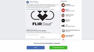 We've updated our FLIR Cloud app for... - Lorex Technology | Facebook