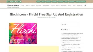 flirchi.com - Flirchi Free Sign Up And Registration - FrozenGate