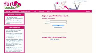 Flirtbucks Login | FlirtBucks - Chat Hostess Program