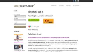 Flirtomatic sign in | Dating-Experts.co.uk