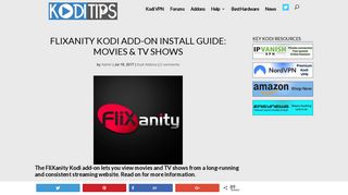 FliXanity Kodi Add-on Install Guide: Movies & TV Shows - Kodi Tips