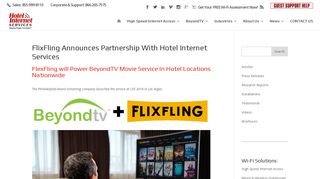 FlixFling Announces Partnership With Hotel Internet Services ...