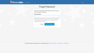 Forgot Password - Flixster Video