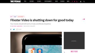 Flixster Video is shutting down for good today - The Verge