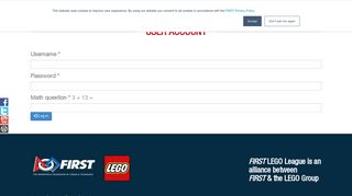 User account | FIRST LEGO League