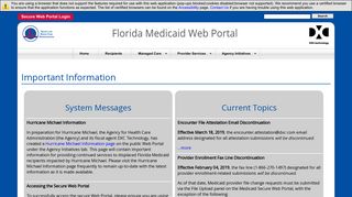 Florida Medicaid Web Portal