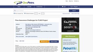 Flow Assurance Challenges for FLNG Project - OnePetro