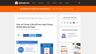 How to Create a WordPress Login Popup Modal (Step by Step)