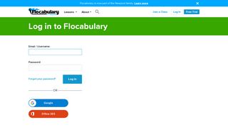 Log in to Flocabulary