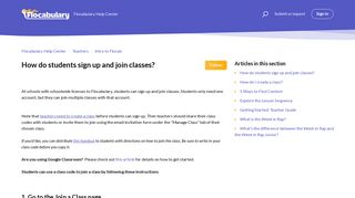 How do students sign up and join classes? – Flocabulary Help Center