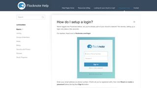 How do I setup a login? - Flocknote Help