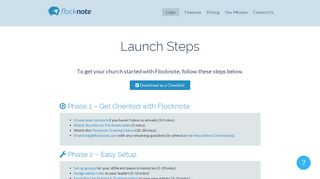 Launch Steps - Get your church started with Flocknote