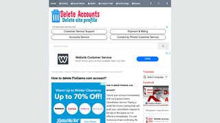 How to delete FloGame.com account? - Delete Your Online Accounts