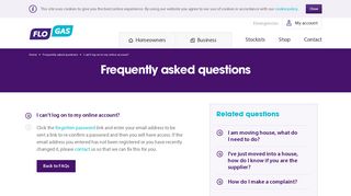 I can't log on to my online account? | Flogas