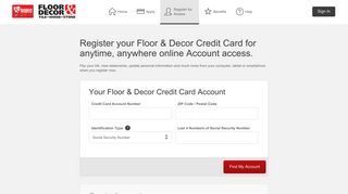 Floor & Decor Credit Card - - Comenity