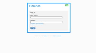 Florence: Log in