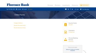 Online Banking Forms | Northampton, Hadley, MA | Florence Bank