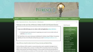 City of Florence Utility Payments