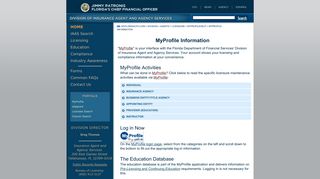 MyProfile Information - Florida Department of Financial Services