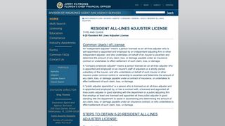 Resident All Lines Adjuster License - Florida Department of Financial ...