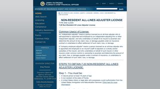 Non-Resident All Lines Adjuster License - Florida Department of ...