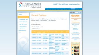 Florida Cancer Specialists & Research Institute: Current Positions