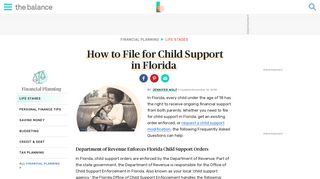 How to File for Child Support in Florida - The Balance
